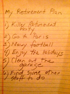 My detailed retirement plan