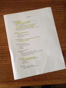 My To Do List - it continues on the back.....