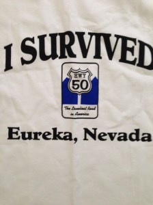 The t-shirt I picked up at the Chevron station in Eureka NV 