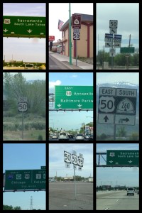 Route 50 signs