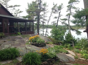 The view from the main cottage